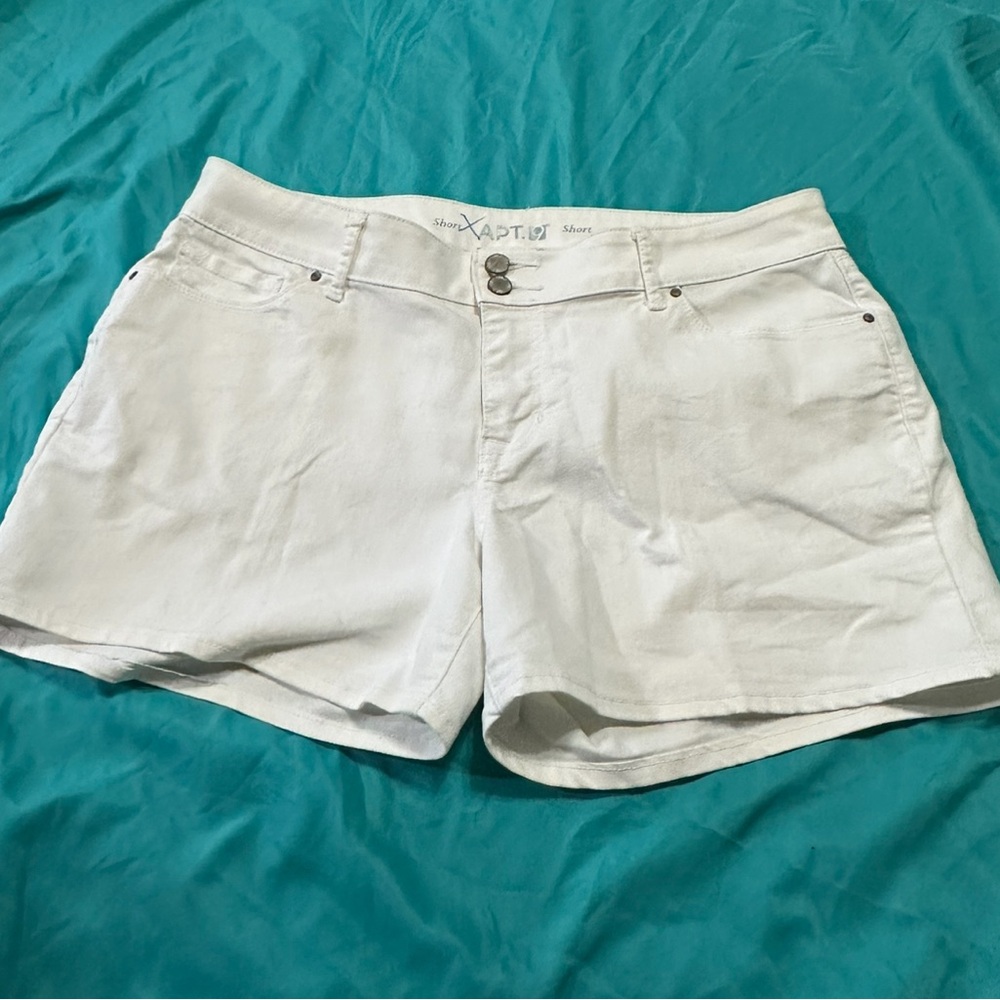 White denim shorts